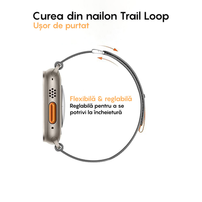 Curea Trail Expedition - Apple Watch 1/2/3/4/5/6/7/8/9/10/11/SE/SE2/SE3/Ultra 1/Ultra 2/Ultra 3 - 42/44/45/46/49 MM - Maro