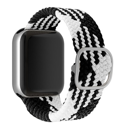 Curea Braided Weave - Apple Watch 1/2/3/4/5/6/7/8/9/10/11/SE/SE2/SE3 - 38/40/41/42 MM - Black/White