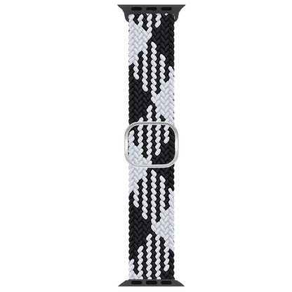 Curea Braided Weave - Apple Watch 1/2/3/4/5/6/7/8/9/10/11/SE/SE2/SE3/Ultra 1/Ultra 2/Ultra 3 - 42/44/45/46/49 MM - Black/White
