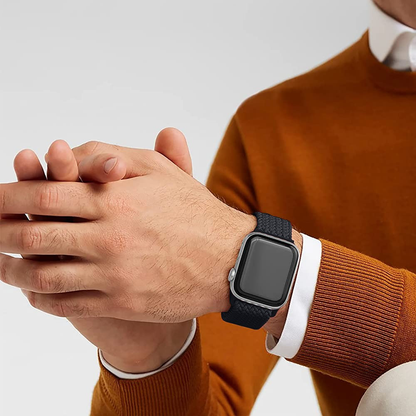 Curea Braided Weave - Apple Watch 1/2/3/4/5/6/7/8/9/10/11/SE/SE2/SE3/Ultra 1/Ultra 2/Ultra 3 - 42/44/45/46/49 MM - Charcoal