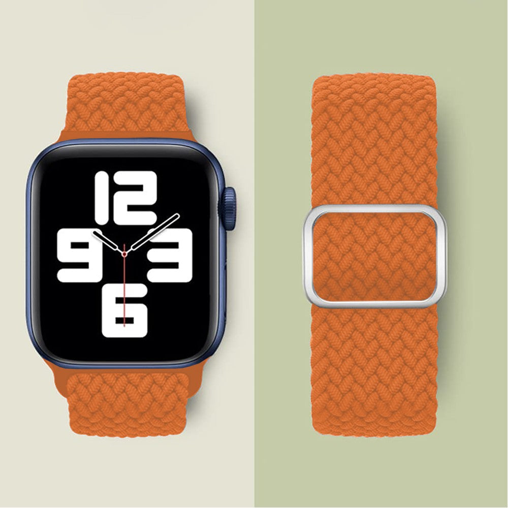 Curea Braided Weave - Apple Watch 1/2/3/4/5/6/7/8/9/10/11/SE/SE2/SE3/Ultra 1/Ultra 2/Ultra 3 - 42/44/45/46/49 MM - Hermes Orange