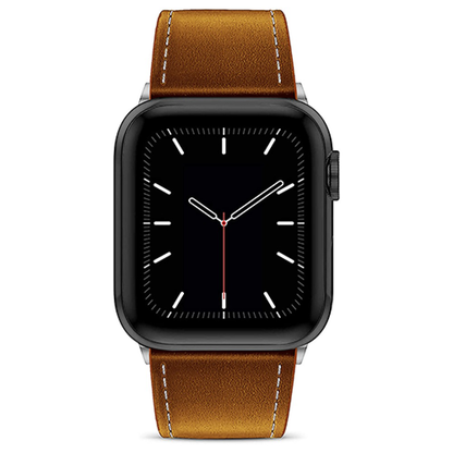 Curea Leather Heritage - Apple Watch 1/2/3/4/5/6/7/8/9/10/11/SE/SE2/SE3 - 38/40/41/42 MM - Maro/Alb