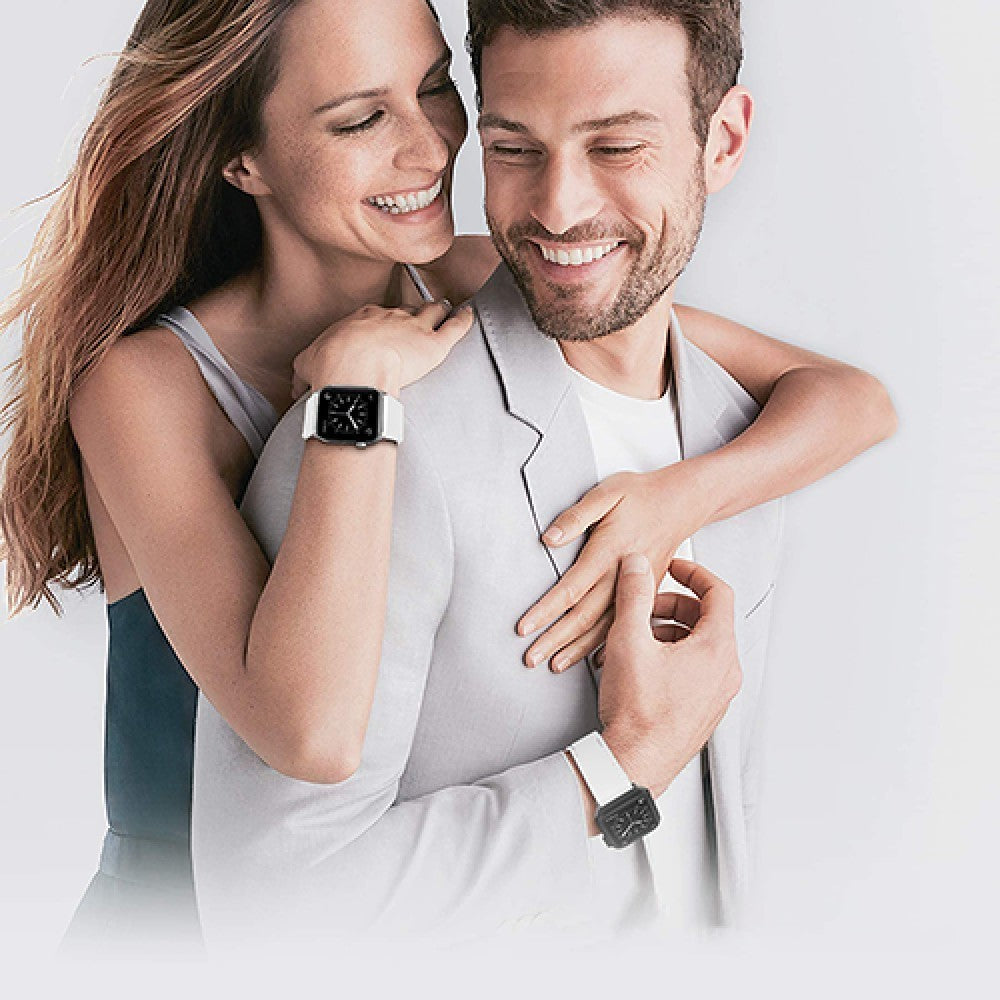 Curea Leather Heritage - Apple Watch 1/2/3/4/5/6/7/8/9/10/11/SE/SE2/SE3/Ultra 1/Ultra 2/Ultra 3 - 42/44/45/46/49 MM - Alb