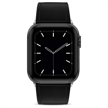 Curea Leather Heritage - Apple Watch 1/2/3/4/5/6/7/8/9/10/11/SE/SE2/SE3 - 38/40/41/42 MM - Negru