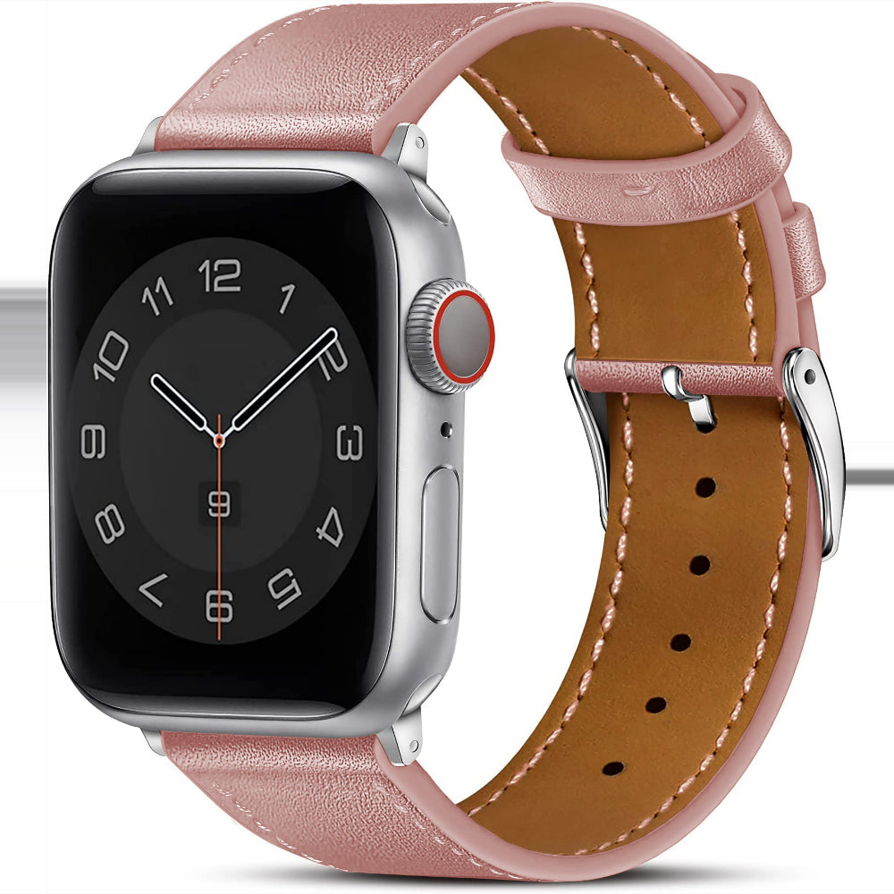 Curea Leather Heritage - Apple Watch 1/2/3/4/5/6/7/8/9/10/11/SE/SE2/SE3 - 38/40/41/42 MM - Roz