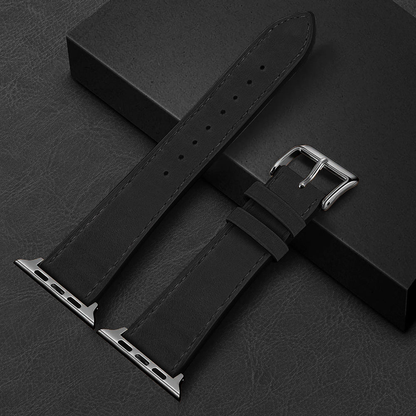 Curea Leather Heritage - Apple Watch 1/2/3/4/5/6/7/8/9/10/11/SE/SE2/SE3/Ultra 1/Ultra 2/Ultra 3 - 42/44/45/46/49 MM - Negru