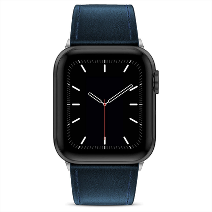 Curea Leather Heritage - Apple Watch 1/2/3/4/5/6/7/8/9/10/11/SE/SE2/SE3/Ultra 1/Ultra 2/Ultra 3 - 42/44/45/46/49 MM - Albastru