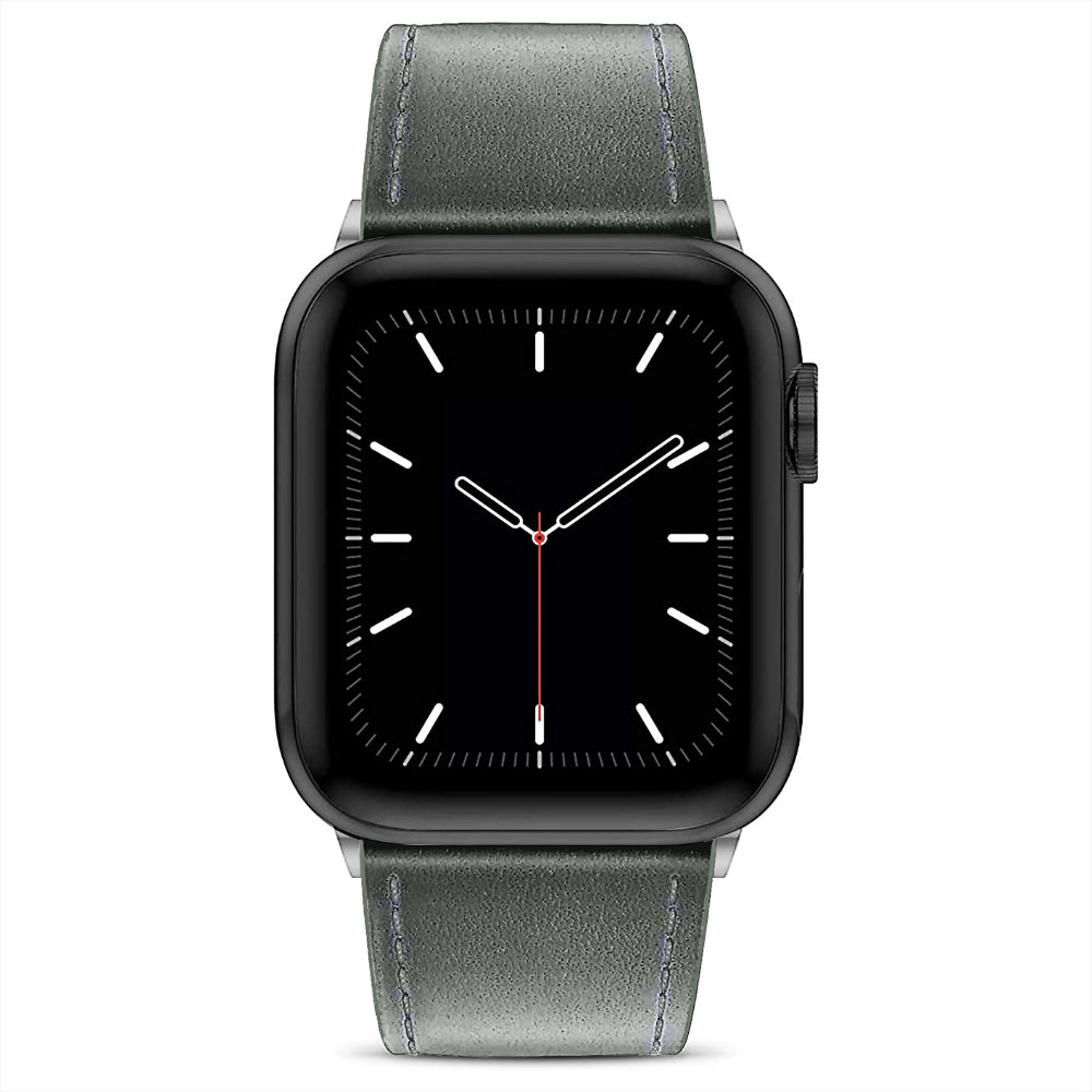 Curea Leather Heritage - Apple Watch 1/2/3/4/5/6/7/8/9/10/11/SE/SE2/SE3/Ultra 1/Ultra 2/Ultra 3 - 42/44/45/46/49 MM - Gri