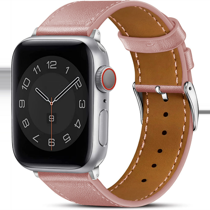 Curea Leather Heritage - Apple Watch 1/2/3/4/5/6/7/8/9/10/11/SE/SE2/SE3/Ultra 1/Ultra 2/Ultra 3 - 42/44/45/46/49 MM - Roz