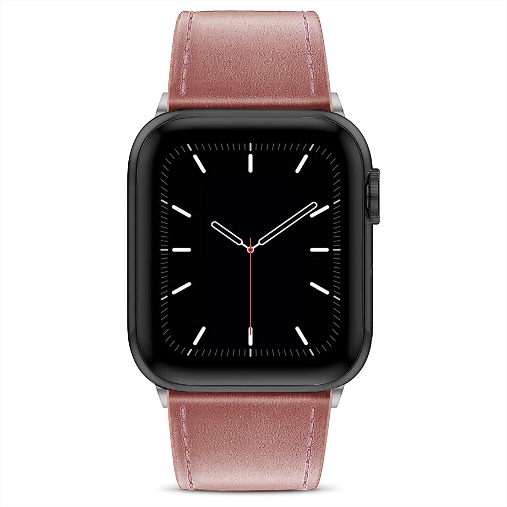 Curea Leather Heritage - Apple Watch 1/2/3/4/5/6/7/8/9/10/11/SE/SE2/SE3/Ultra 1/Ultra 2/Ultra 3 - 42/44/45/46/49 MM - Roz
