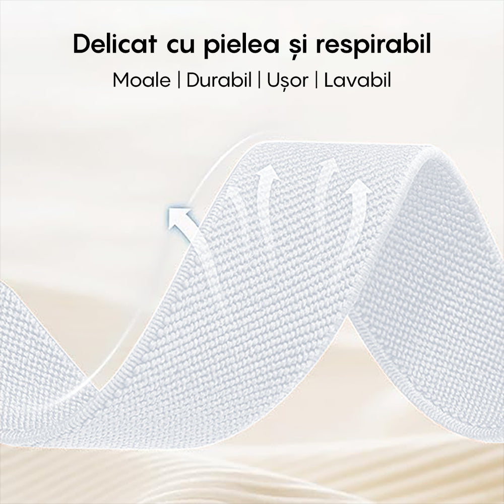 Curea Braided Classic - Honor Watch GS4/GS3/GS3i/4 pro/GS pro/Magicwatch2 46mm/Magicwatch1/watch Dream - 22mm - Alb