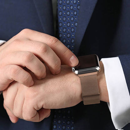 Curea Milanese Duo - Apple Watch 1/2/3/4/5/6/7/8/9/10/11/SE/SE2/SE3 - 38/40/41/42 MM - Rose Gold