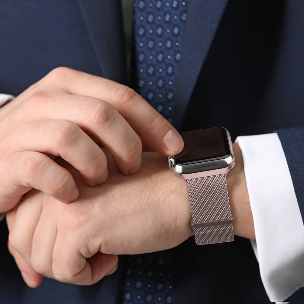 Curea Milanese Duo - Apple Watch 1/2/3/4/5/6/7/8/9/10/11/SE/SE2/SE3 - 38/40/41/42 MM - Rose Pink