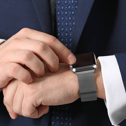 Curea Milanese Duo - Apple Watch 1/2/3/4/5/6/7/8/9/10/11/SE/SE2/SE3/Ultra 1/Ultra 2/Ultra 3 - 42/44/45/46/49 MM - Silver