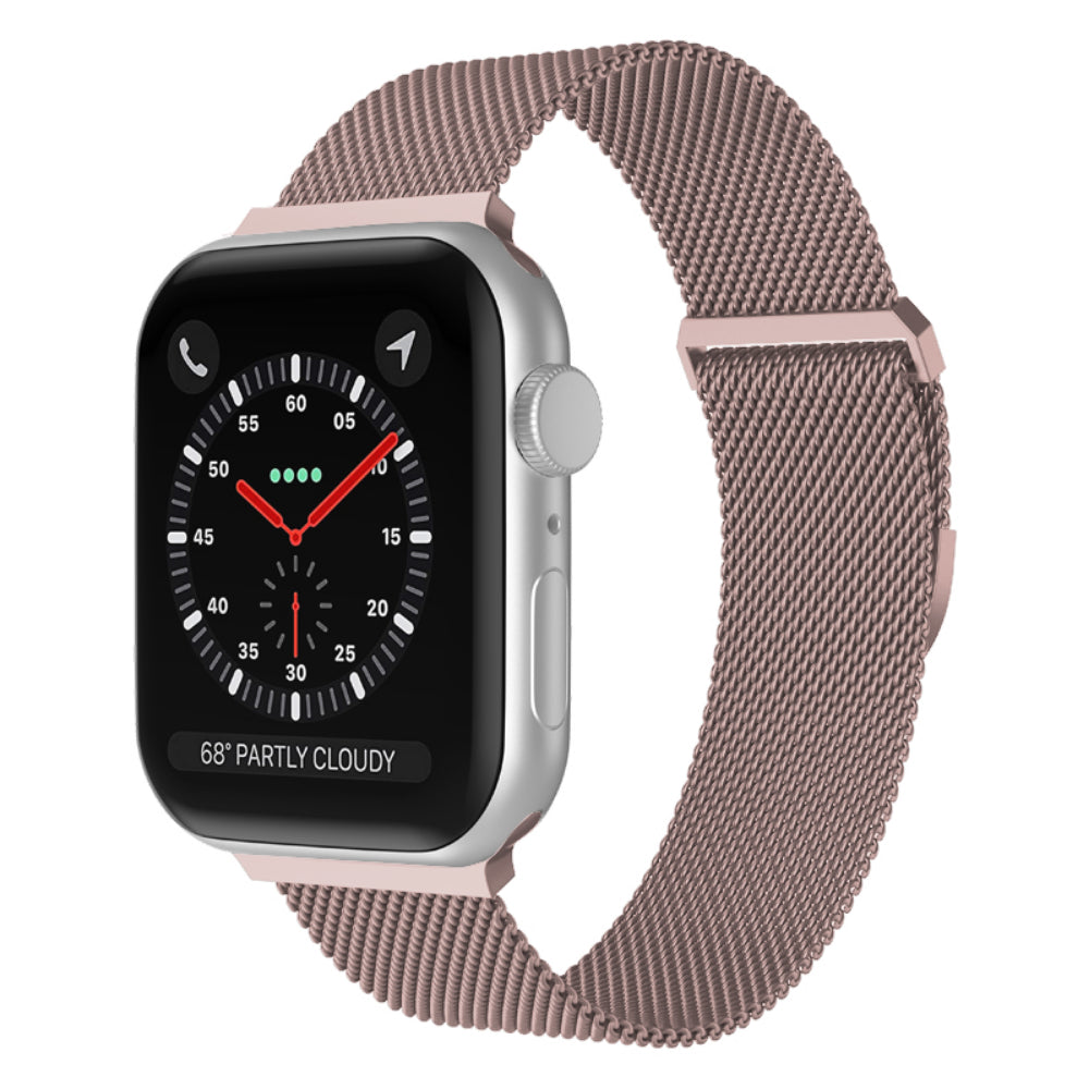 Curea Milanese Duo - Apple Watch 1/2/3/4/5/6/7/8/9/10/11/SE/SE2/SE3/Ultra 1/Ultra 2/Ultra 3 - 42/44/45/46/49 MM - Rose Pink