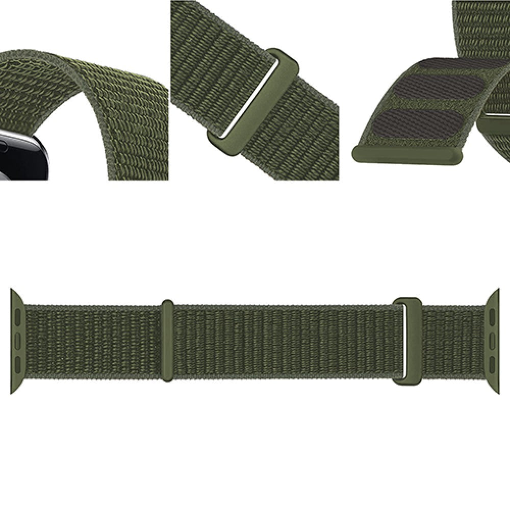 Curea Nylon Sport - Apple Watch 1/2/3/4/5/6/7/8/9/10/11/SE/SE2/SE3 - 38/40/41/42 MM - Army Green