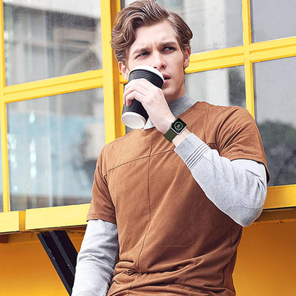 Curea Nylon Sport - Apple Watch 1/2/3/4/5/6/7/8/9/10/11/SE/SE2/SE3 - 38/40/41/42 MM - Army Green