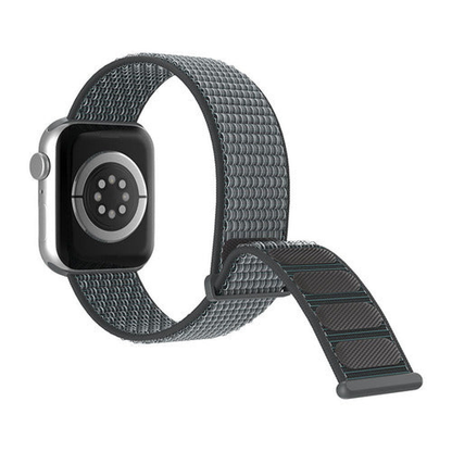 Curea Nylon Sport - Apple Watch 1/2/3/4/5/6/7/8/9/10/11/SE/SE2/SE3 - 38/40/41/42 MM - Ash Gray