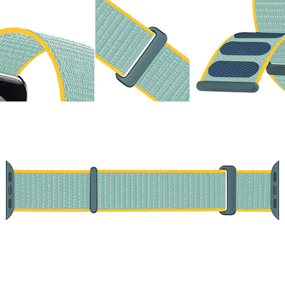 Curea Nylon Sport - Apple Watch 1/2/3/4/5/6/7/8/9/10/11/SE/SE2/SE3 - 38/40/41/42 MM - Bright Sunny