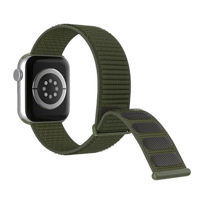 Curea Nylon Sport - Apple Watch 1/2/3/4/5/6/7/8/9/10/11/SE/SE2/SE3/Ultra 1/Ultra 2/Ultra 3 - 42/44/45/46/49 MM - Army Green