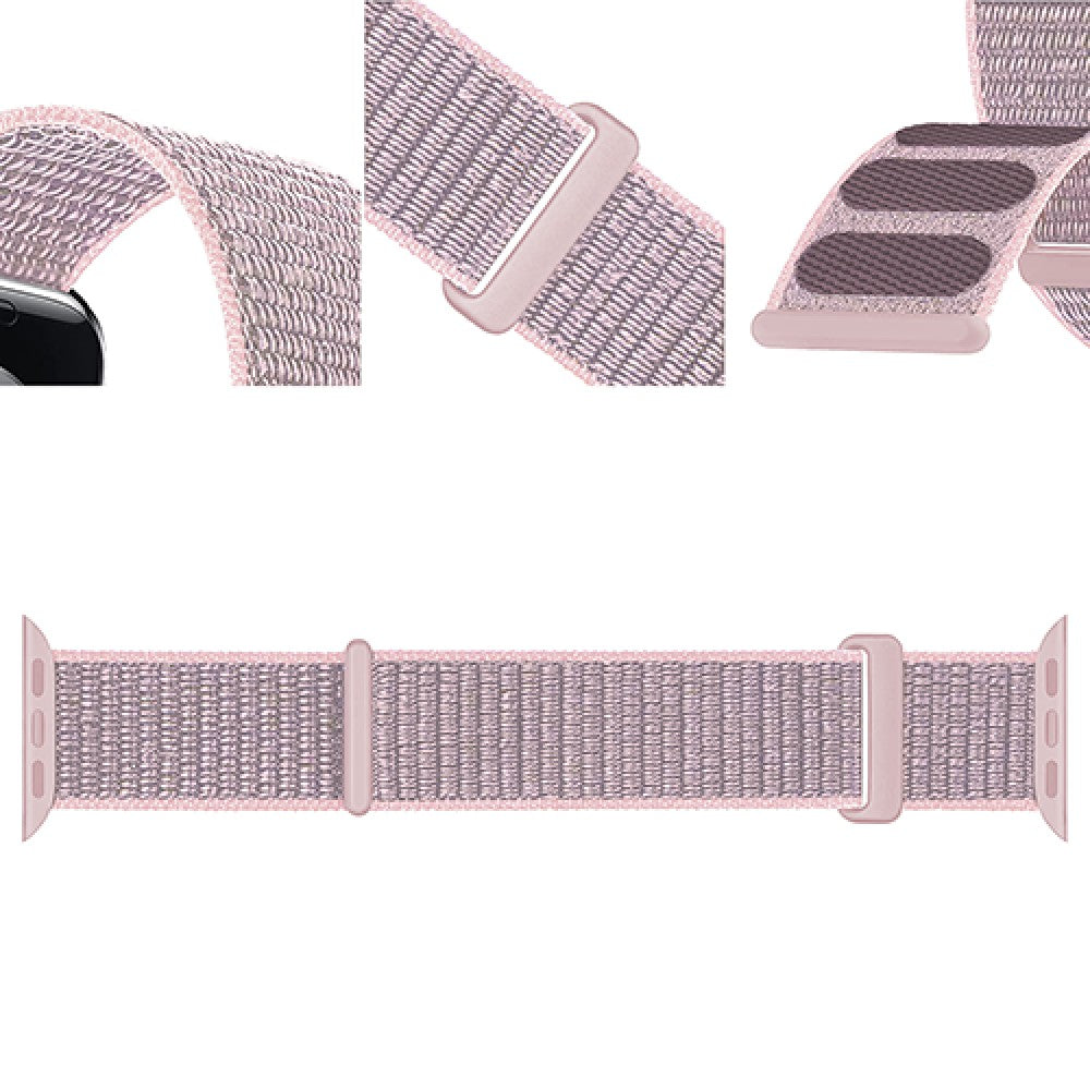 Curea Nylon Sport - Apple Watch 1/2/3/4/5/6/7/8/9/10/11/SE/SE2/SE3/Ultra 1/Ultra 2/Ultra 3 - 42/44/45/46/49 MM - Light Pink