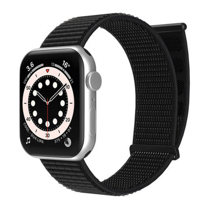 Curea Nylon Sport - Apple Watch 1/2/3/4/5/6/7/8/9/10/11/SE/SE2/SE3/Ultra 1/Ultra 2/Ultra 3 - 42/44/45/46/49 MM - Black