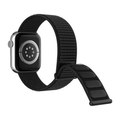 Curea Nylon Sport - Apple Watch 1/2/3/4/5/6/7/8/9/10/11/SE/SE2/SE3/Ultra 1/Ultra 2/Ultra 3 - 42/44/45/46/49 MM - Black