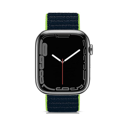 Curea Nylon Sport - Apple Watch 1/2/3/4/5/6/7/8/9/10/11/SE/SE2/SE3/Ultra 1/Ultra 2/Ultra 3 - 42/44/45/46/49 MM - Blue Lime