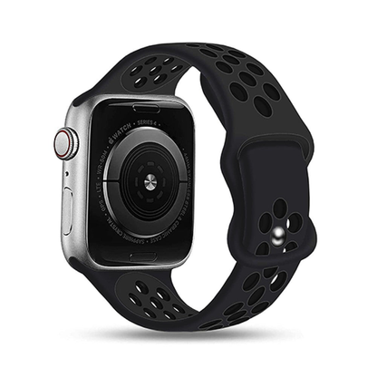 Curea Silicone Aero Loop - Apple Watch 1/2/3/4/5/6/7/8/9/10/11/SE/SE2/SE3/Ultra 1/Ultra 2/Ultra 3 - 42/44/45/46/49 MM - Black
