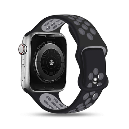 Curea Silicone Flex Loop - Apple Watch 1/2/3/4/5/6/7/8/9/10/11/SE/SE2/SE3/Ultra 1/Ultra 2/Ultra 3 - 42/44/45/46/49 MM - Black/Gray