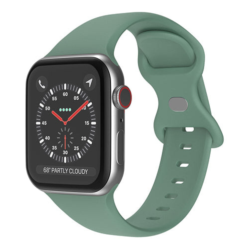 Curea Silicone Flex Loop - Apple Watch 1/2/3/4/5/6/7/8/9/10/11/SE/SE2/SE3 - 38/40/41/42 MM - Pine Green