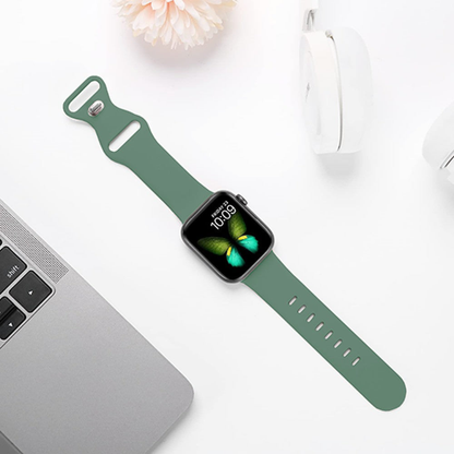 Curea Silicone Flex Loop - Apple Watch 1/2/3/4/5/6/7/8/9/10/11/SE/SE2/SE3/Ultra 1/Ultra 2/Ultra 3 - 42/44/45/46/49 MM - Pine Green