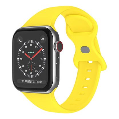 Curea Silicone Flex Loop - Apple Watch 1/2/3/4/5/6/7/8/9/10/11/SE/SE2/SE3/Ultra 1/Ultra 2/Ultra 3 - 42/44/45/46/49 MM - Yellow