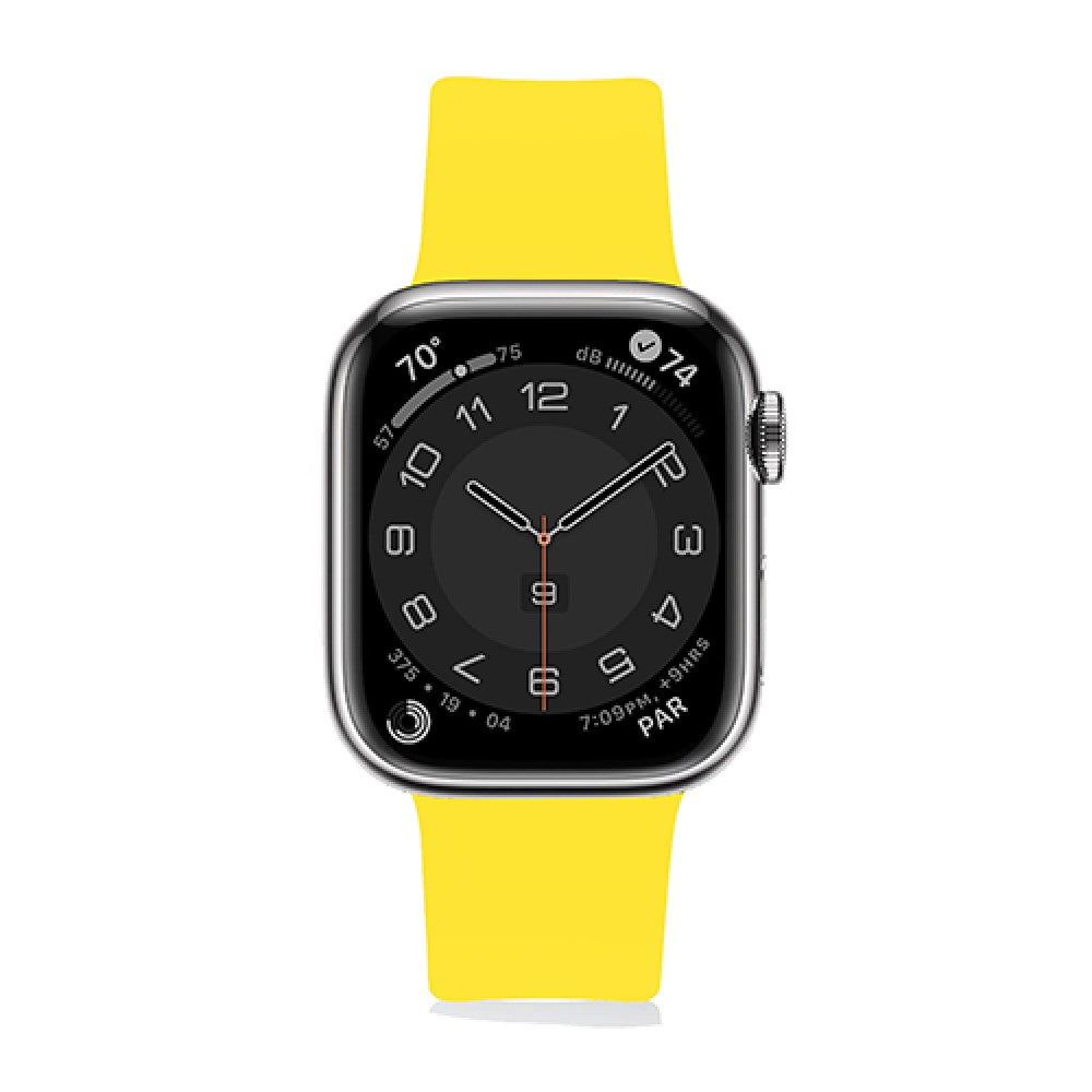 Curea Silicone Flex Loop - Apple Watch 1/2/3/4/5/6/7/8/9/10/11/SE/SE2/SE3/Ultra 1/Ultra 2/Ultra 3 - 42/44/45/46/49 MM - Yellow