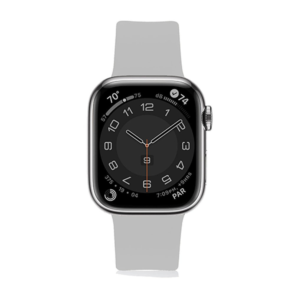 Curea Silicone Flex Loop - Apple Watch 1/2/3/4/5/6/7/8/9/10/11/SE/SE2/SE3/Ultra 1/Ultra 2/Ultra 3 - 42/44/45/46/49 MM - Gray