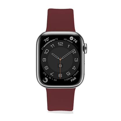 Curea Silicone Flex Loop - Apple Watch 1/2/3/4/5/6/7/8/9/10/11/SE/SE2/SE3/Ultra 1/Ultra 2/Ultra 3 - 42/44/45/46/49 MM - Wine Red