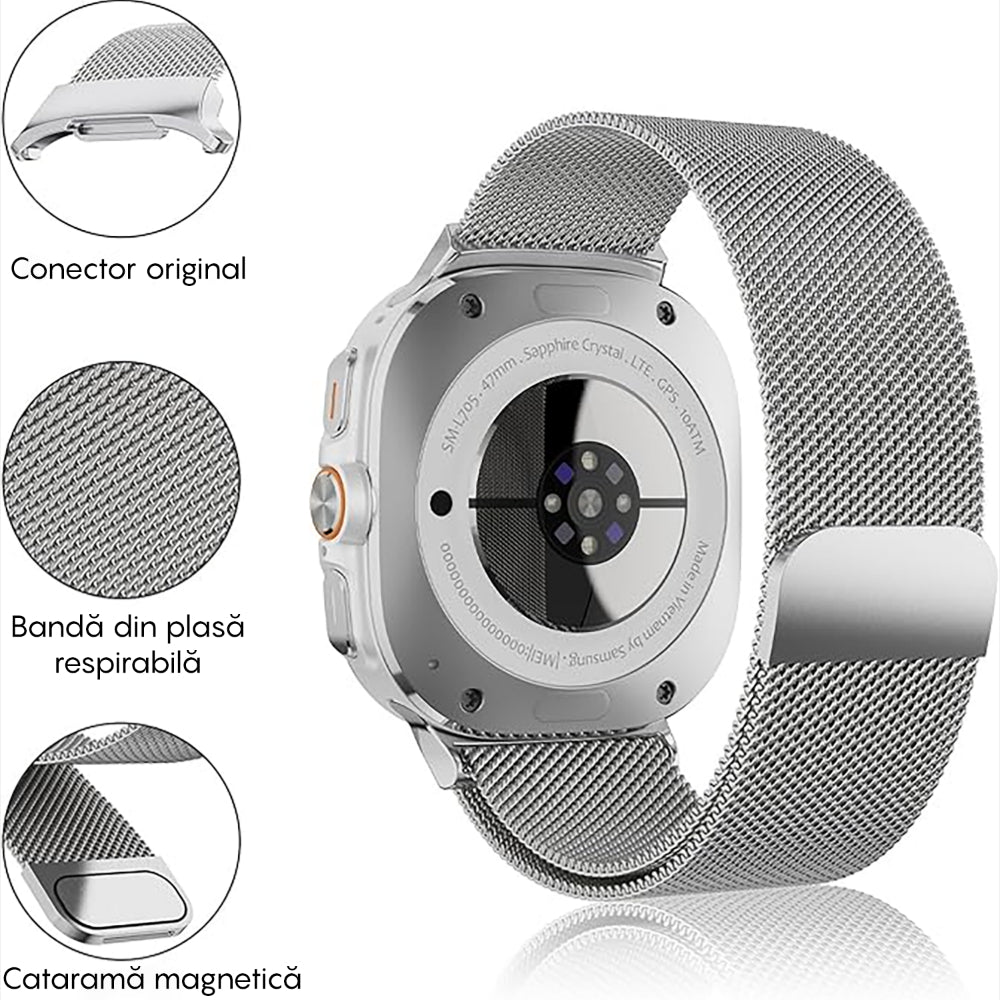 Curea Milanese Essential - Samsung Galaxy Watch Ultra - Silver