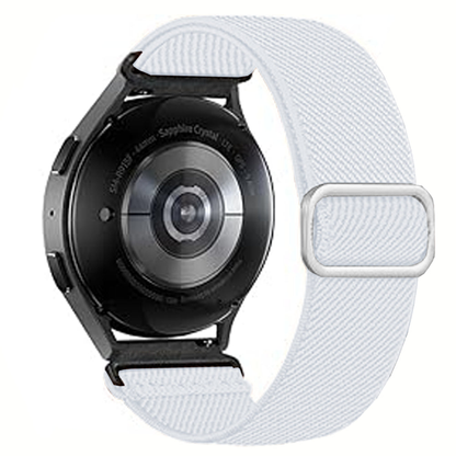 Curea Braided Classic - Samsung Galaxy Watch 7/6/6 Classic/5 Pro/5/4/4 Classic/3 41mm/42 mm/Active 2/Active/FE - 20mm - Alb