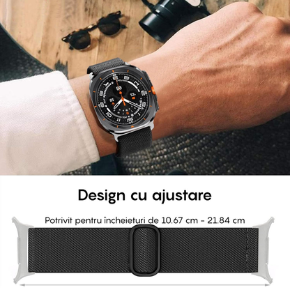Curea Braided Classic - Samsung Galaxy Watch Ultra - Negru