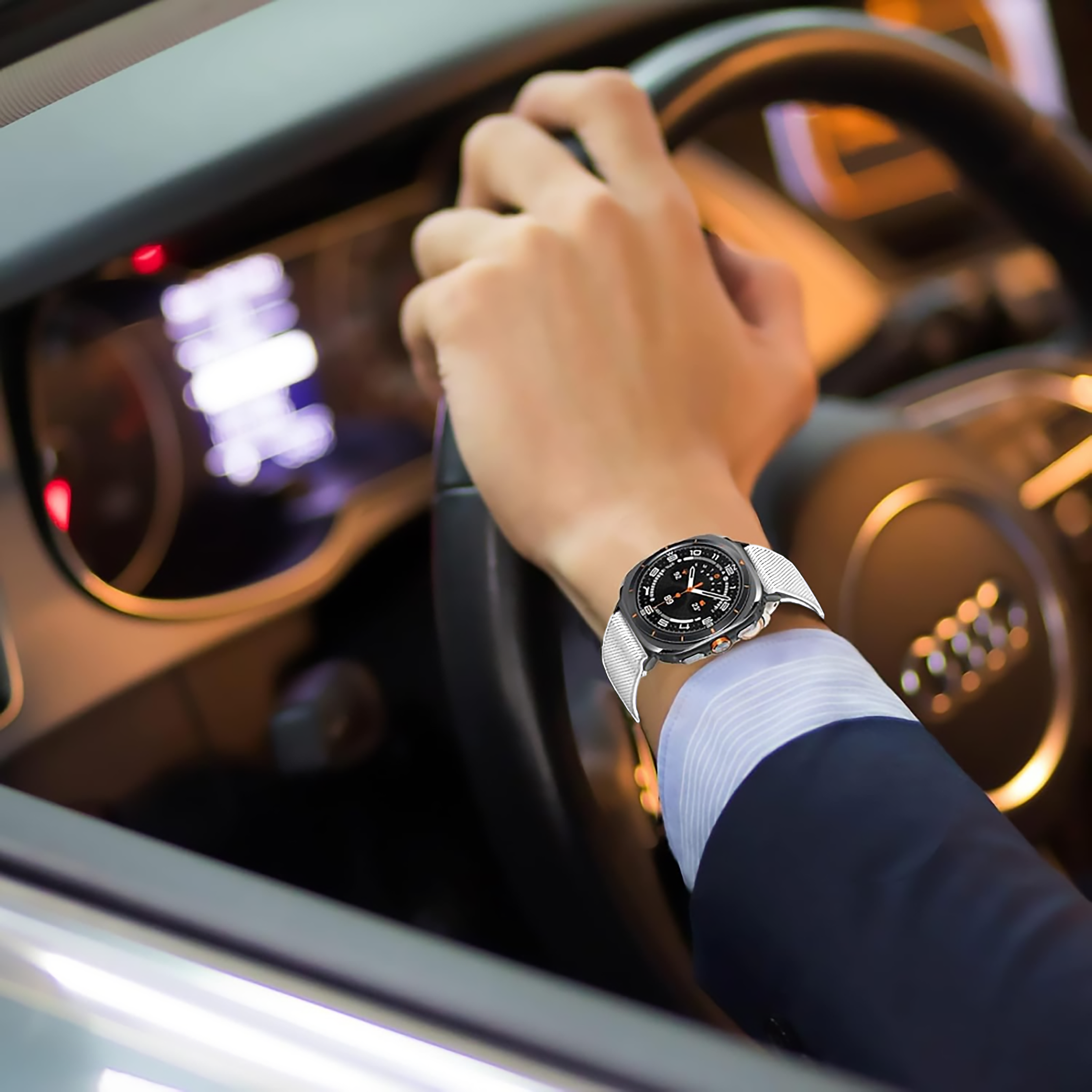 Curea Braided Classic - Samsung Galaxy Watch Ultra - Alb