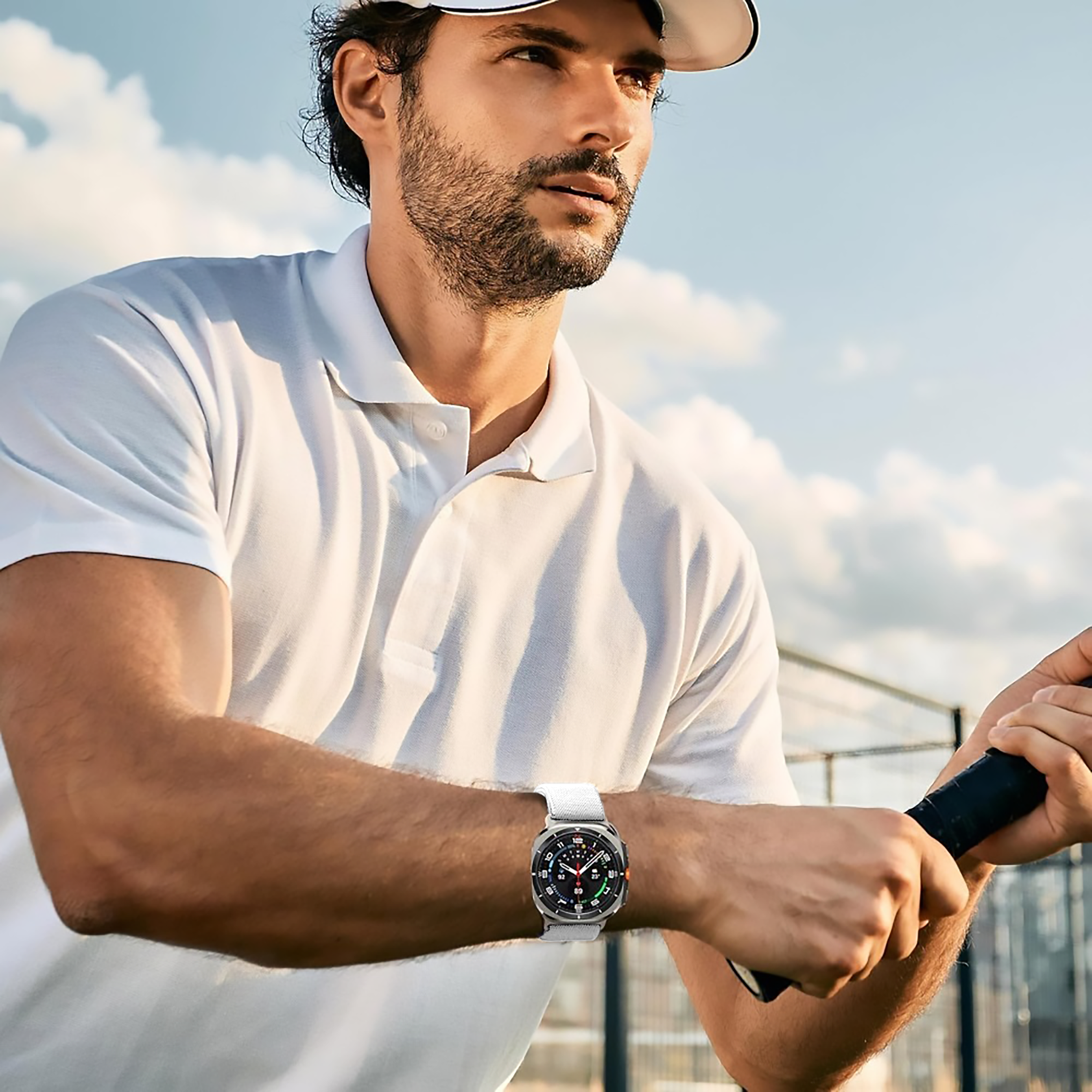 Curea Braided Classic - Samsung Galaxy Watch Ultra - Alb