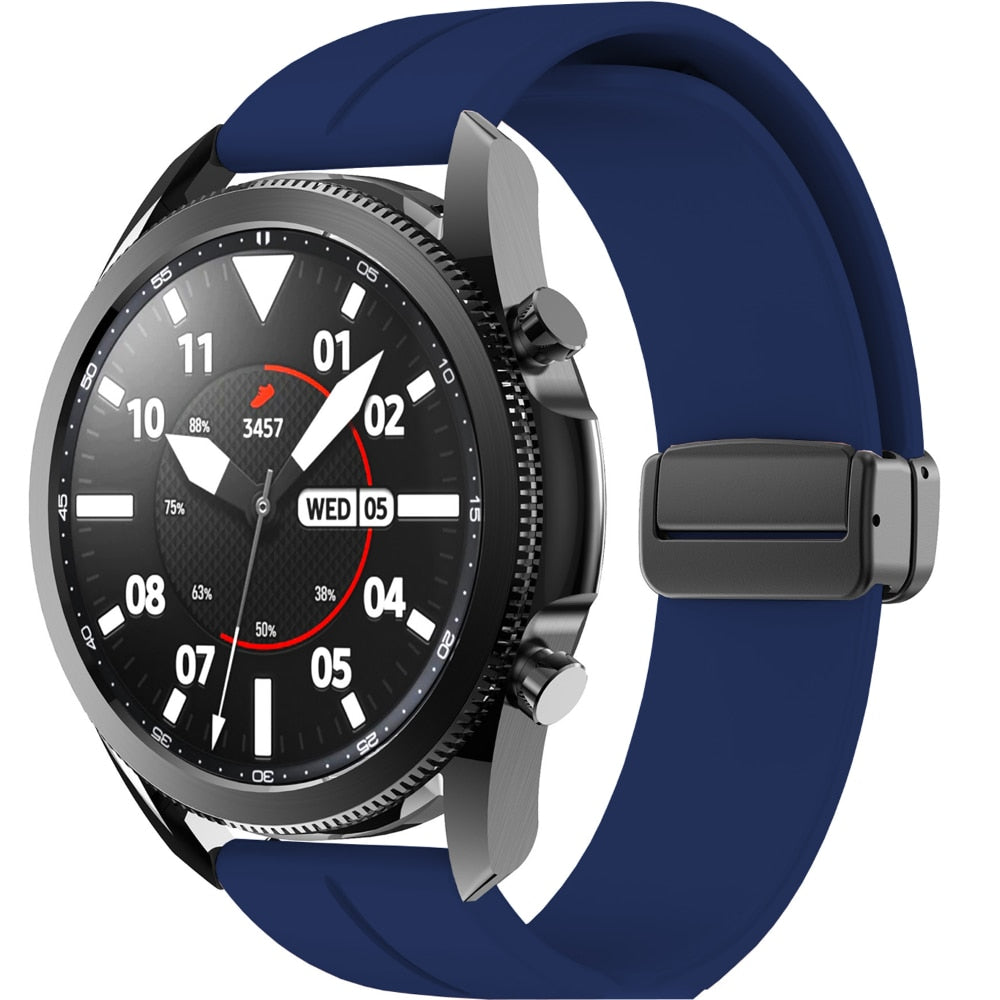 Curea Silicone Metallic Link - Samsung Galaxy Watch Ultra - Albastru