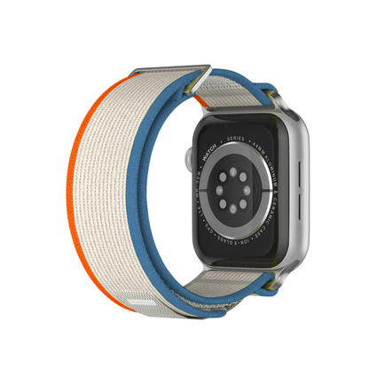 Curea Trail Scout - Apple Watch 1/2/3/4/5/6/7/8/9/10/11/SE/SE2/SE3/Ultra 1/Ultra 2/Ultra 3 - 42/44/45/46/49 MM - Bej/Portocaliu