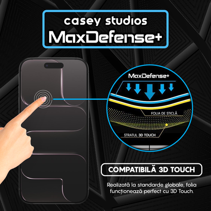 Folie Sticla MaxDefense+ - iPhone 17 Air - Negru