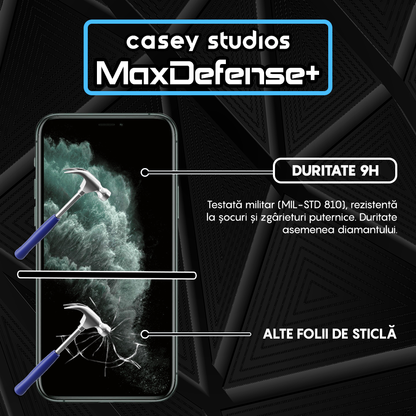 Folie Sticla MaxDefense+ - iPhone 11 Pro - Negru
