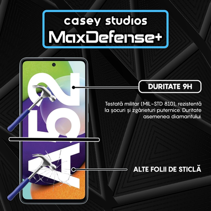 Folie Sticla MaxDefense+ - Samsung Galaxy A52S 5G/A52 5G/A52 4G - Negru