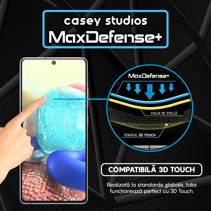 Folie Sticla MaxDefense+ - Samsung Galaxy A71 4G/A71 5G/M51/Note 10 Lite - Negru