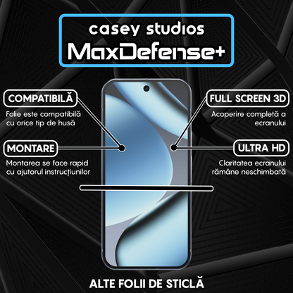 Folie Sticla MaxDefense+ - Google Pixel 10 Pro - Negru