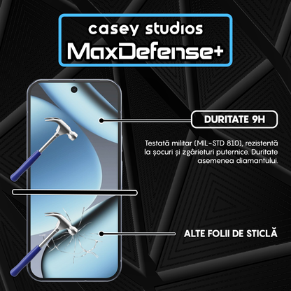 Folie Sticla MaxDefense+ - Google Pixel 10 Pro - Negru