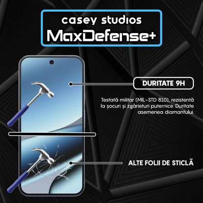 Folie Sticla MaxDefense+ - Google Pixel 10 Pro XL - Negru